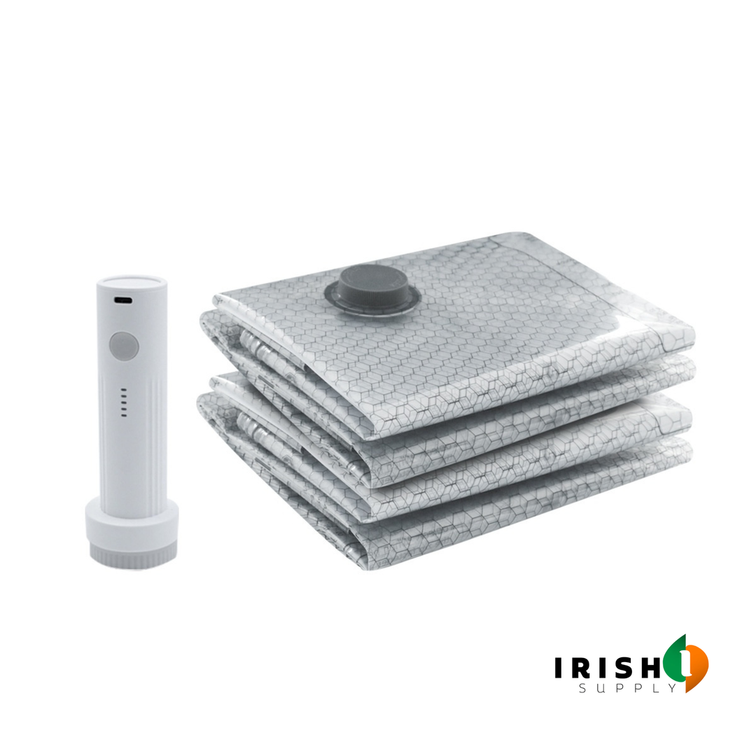 Electric travel vacuum pump and compression bag set