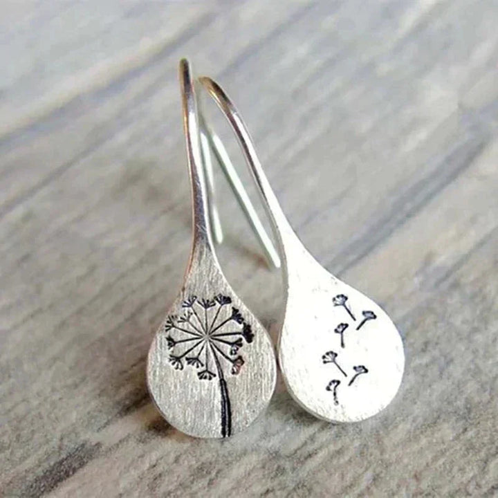 Elegant Silver Earrings with Flower Motif