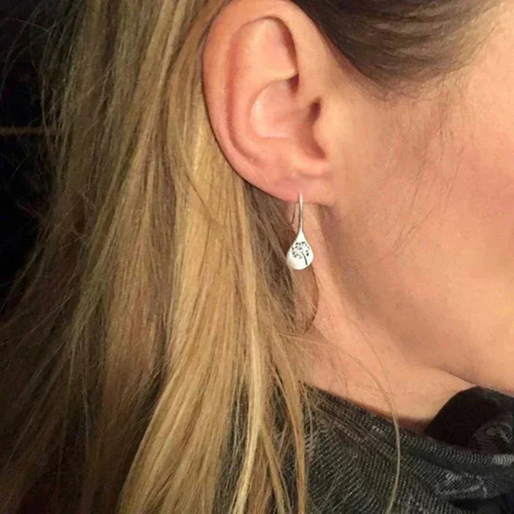 Elegant Silver Earrings with Flower Motif