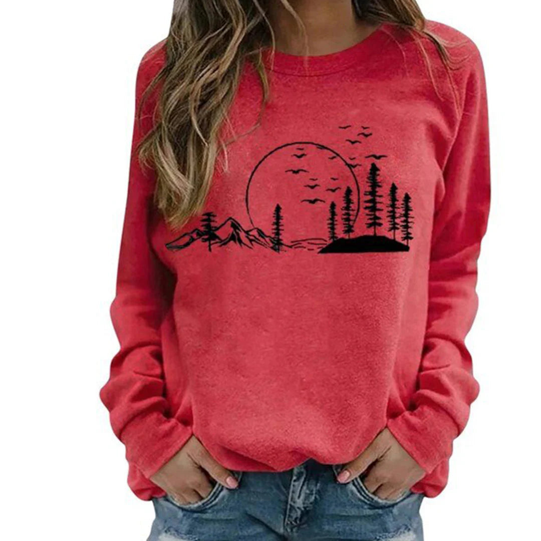 Comfortable Women's Sweater with Round Neck