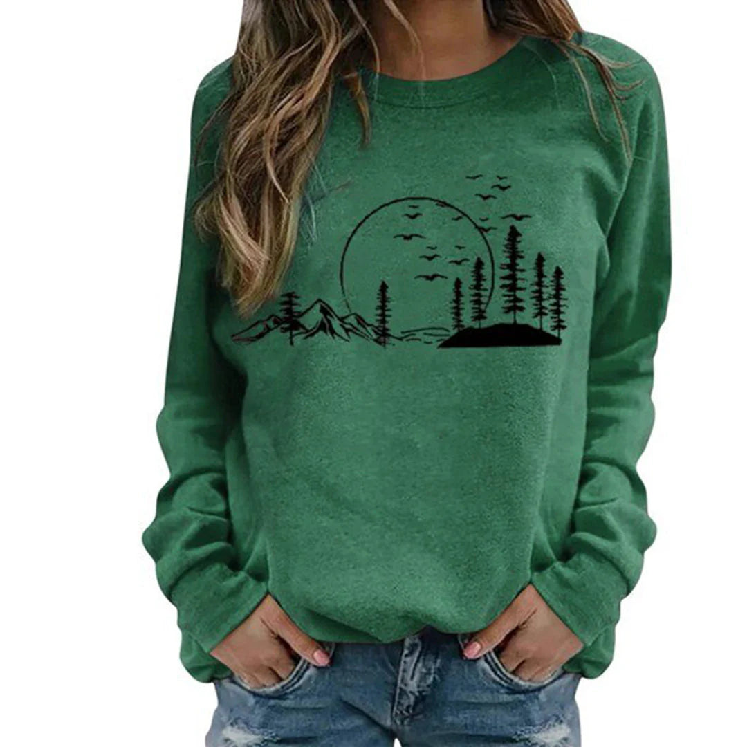 Comfortable Women's Sweater with Round Neck