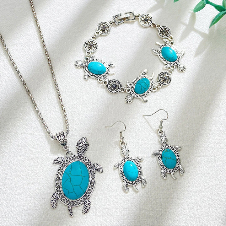 Turquoise Turtle Jewelry Set