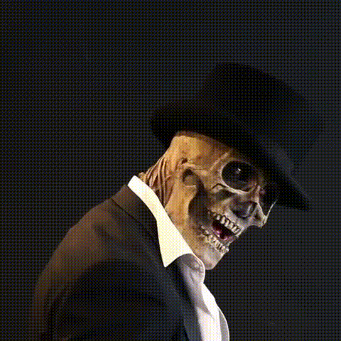 Realistic Skeleton Halloween Mask with Brain for Adults