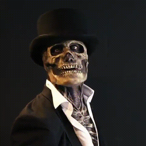Realistic Skeleton Halloween Mask with Brain for Adults