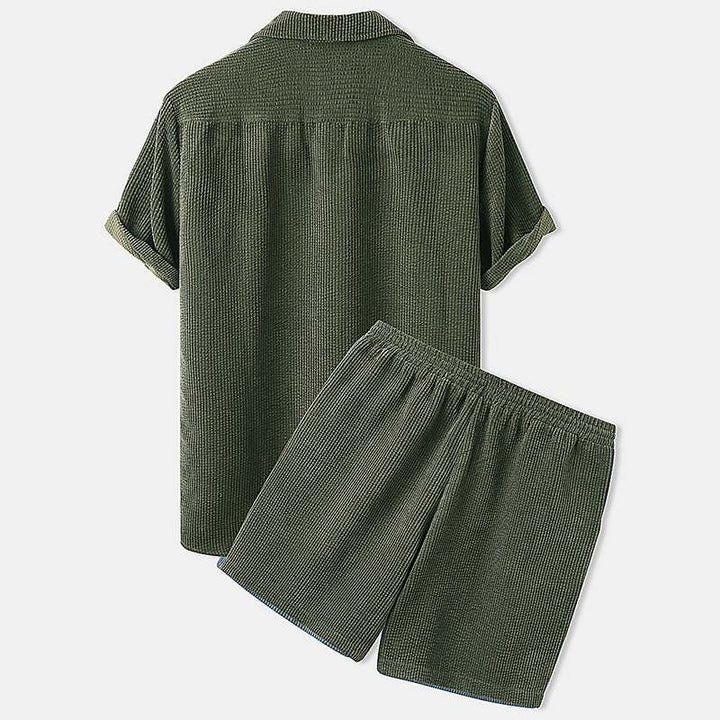 Ribbed Summer Clothing Set for Men  Effortless Style and Comfort for Warm Days