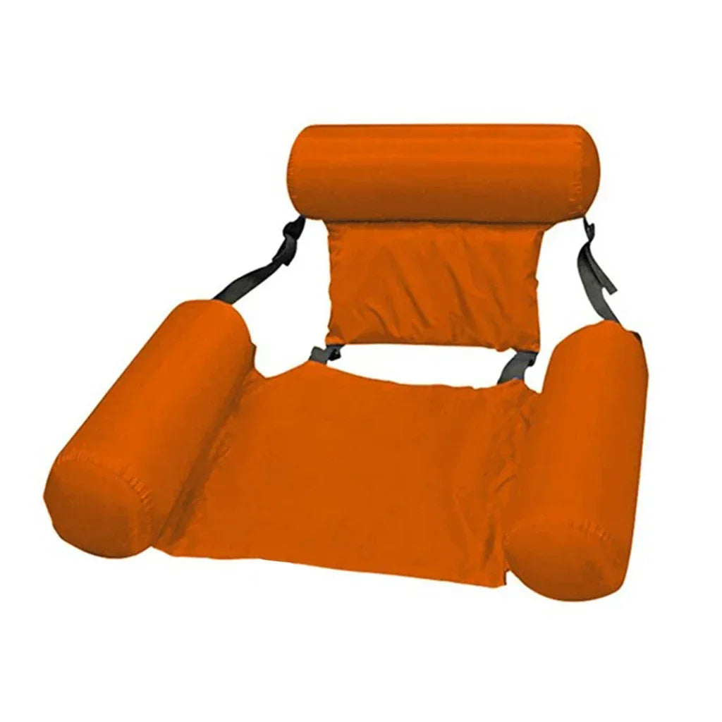 Luxury Inflatable Water Chair with Backrest - Floating Chair for Pool and Lake