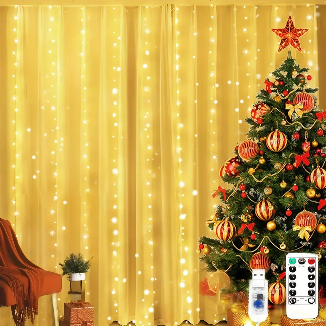 USB LED Curtain Lights with Remote Control