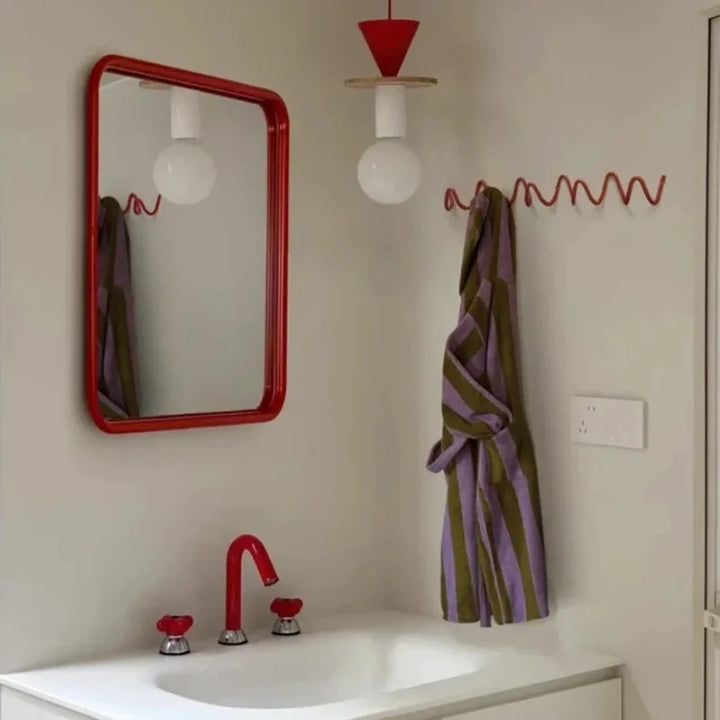 Trio Scandinavian Wall Coat Rack – Metal Hook Rail with 3 Hooks for Keys and Coats