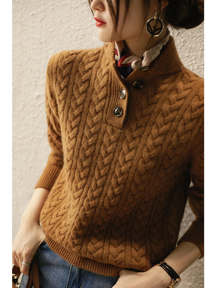 Arden Cashmere Cardigan with Buttons