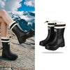 Ladies' waterproof retro look rain boots with anti-slip sole – Arlena