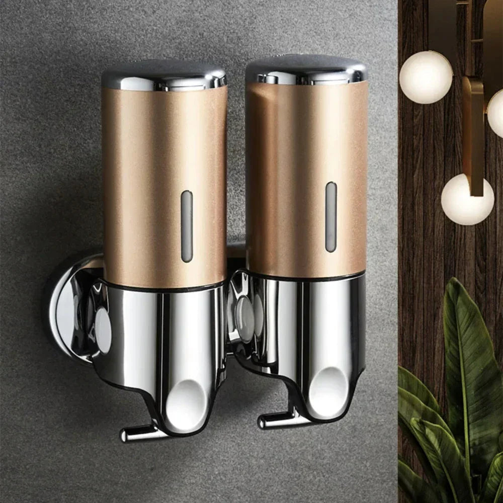 PureFlow - Wall-Mounted Soap Dispenser with Two Compartments for an Elegant Bathroom