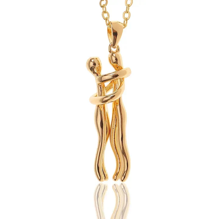 SoulGlow Hug Pendant Necklace | Adjustable Hypoallergenic Necklace for Your Loved Ones
