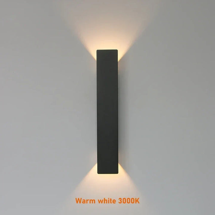 Modern Outdoor Lamp – Up/Down LED Wall Light, Waterproof, Vertical Design