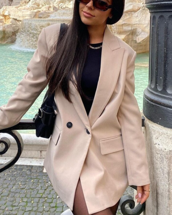 Elegante Double-Breasted Blazer voor Dames