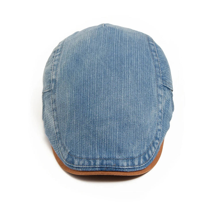 Men's flat cap | Retro denim newsboy cap