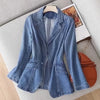 Women's Denim Blazer Jacket