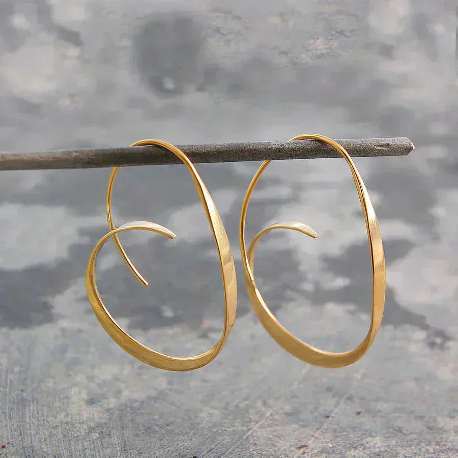 Gold spiral earrings