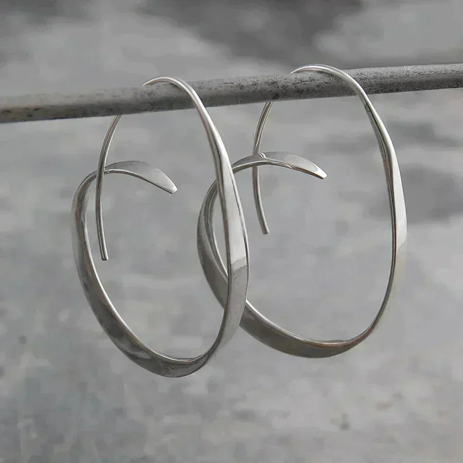 Gold spiral earrings