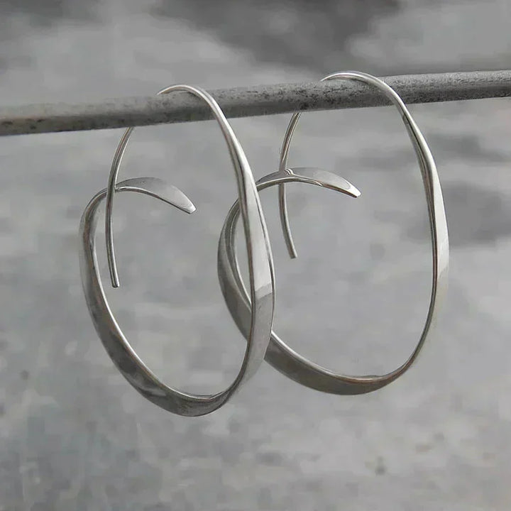 Gold spiral earrings