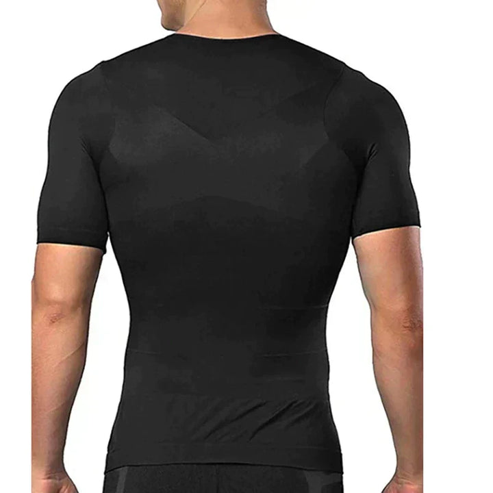 Men's compression fitness T-shirt – breathable, stretchy, body-shaping sports top
