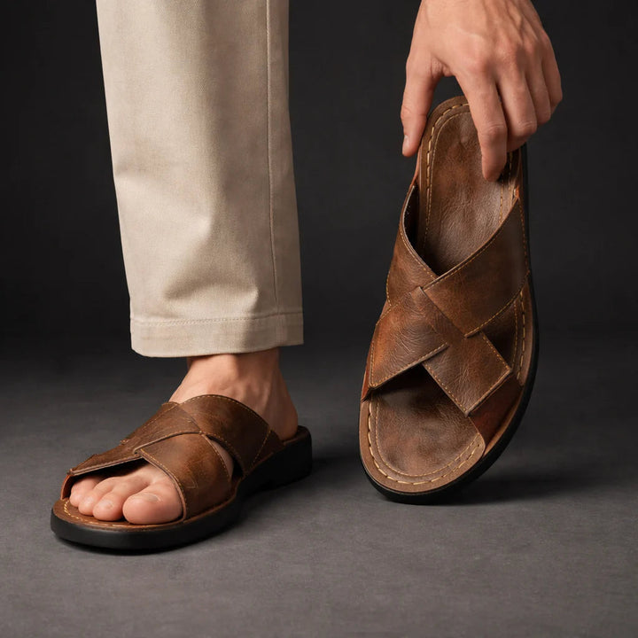 Men's Sandals | Crossed Straps & Easy Entry