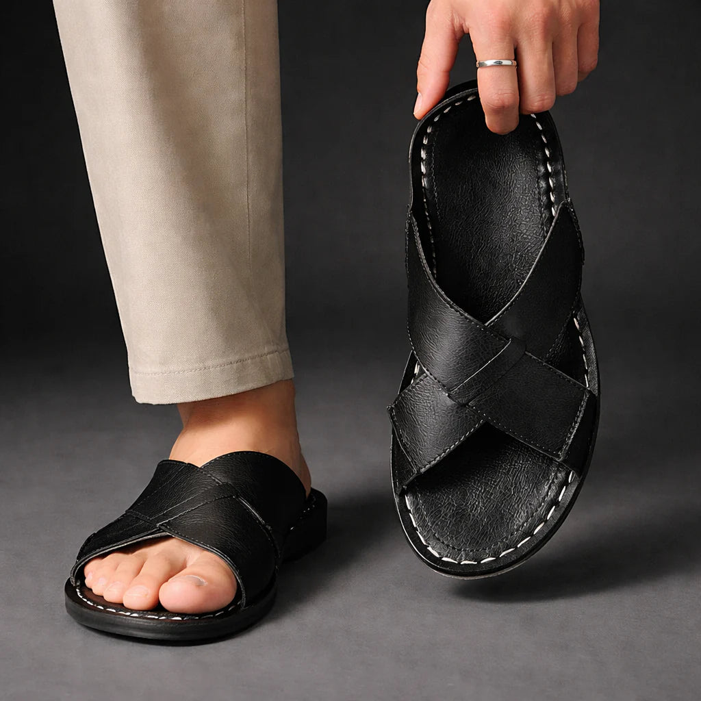 Men's Sandals | Crossed Straps & Easy Entry
