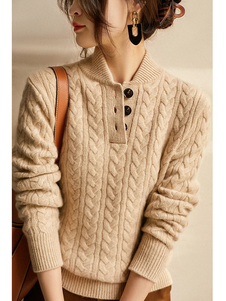 Arden Cashmere Cardigan with Buttons