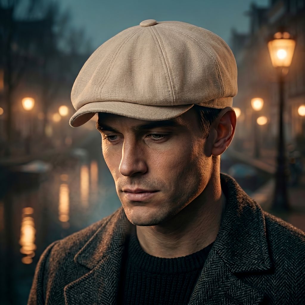 Vintage Flat Cap – Classic Retro-Style Newsboy Cap