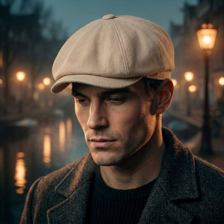 Vintage Flat Cap – Classic Retro-Style Newsboy Cap