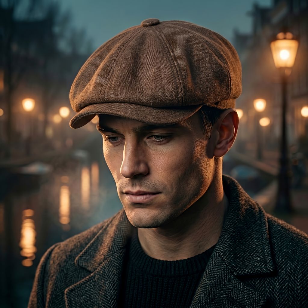 Vintage Flat Cap – Classic Retro-Style Newsboy Cap