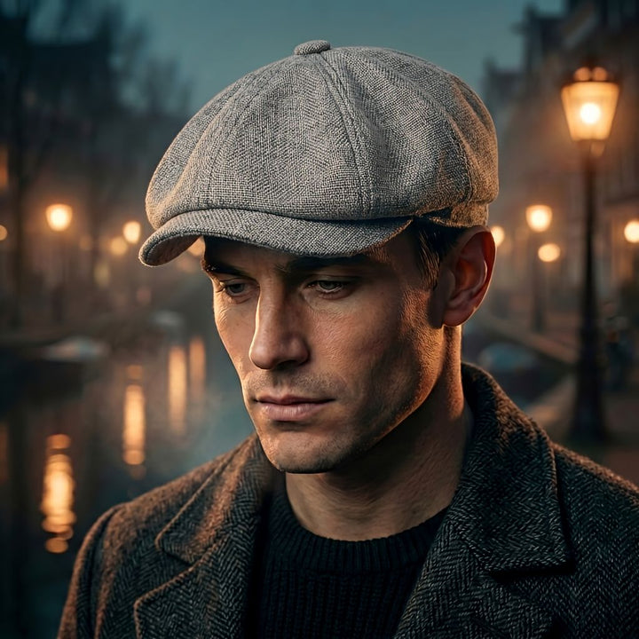 Vintage Flat Cap – Classic Retro-Style Newsboy Cap