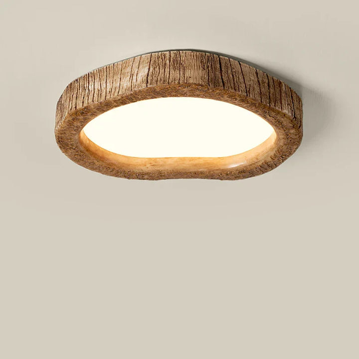 Rustic LED Ceiling Light with Wood Look - Auralog