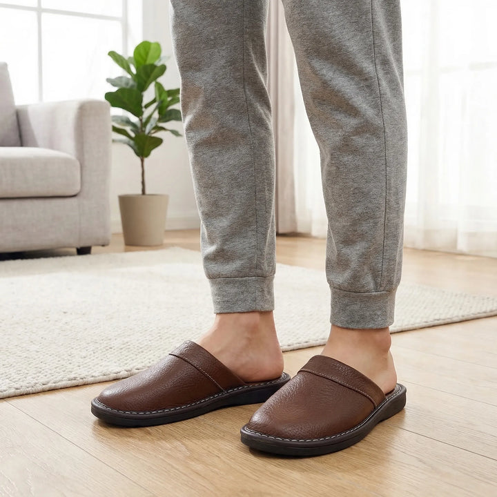 Lightweight Slipper with Smooth Finish - Rodney