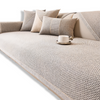 Solid Flat Sofa Cover - Durable, Non-Slip Cotton and Linen Polyester