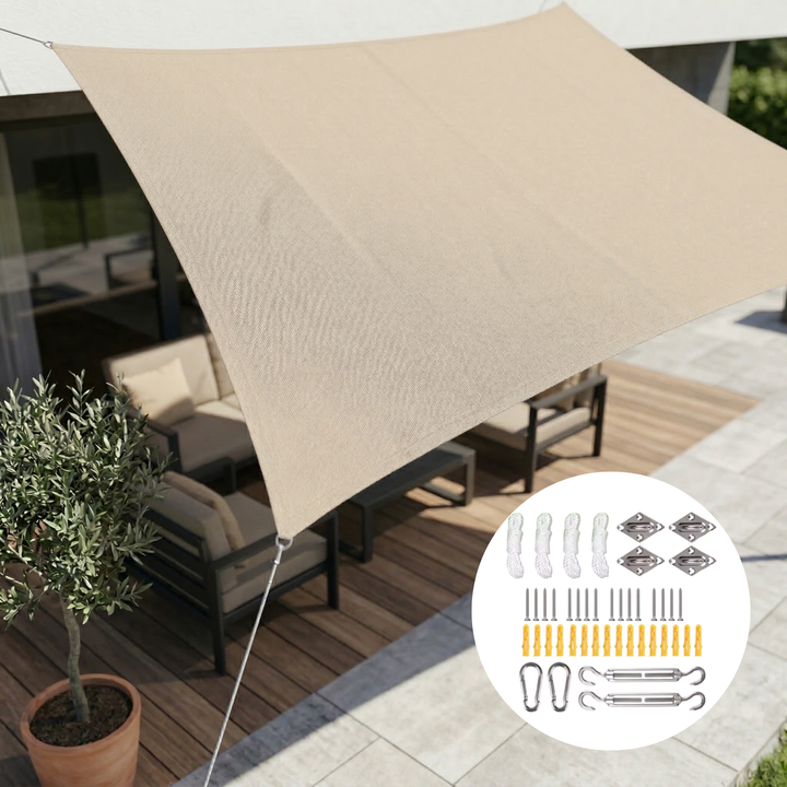 Waterproof Rectangular Shade Sail | Waterproof Outdoor Fabric | UV Protection | SkyCover