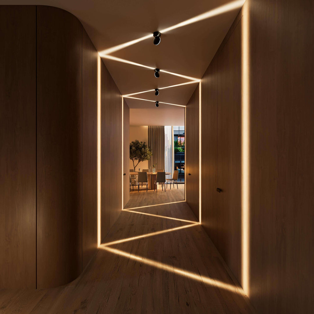 LED Wall Light with Spot Function | 360° Rotating Head | Square Light Cone