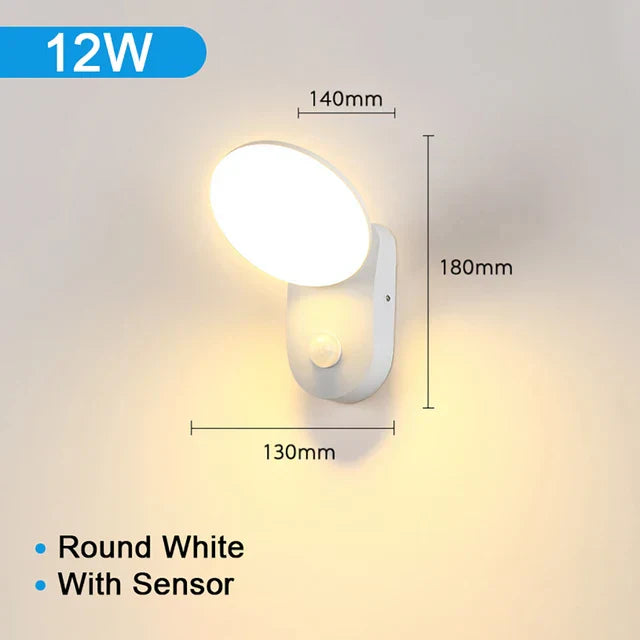 Waterproof Outdoor Wall Light with PIR Motion Sensor (12W) – Smart Illumination for Enhanced Security