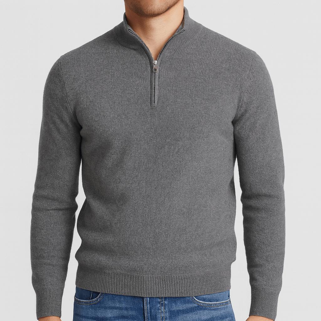 Men's Merino Wool Sweater with V-Neck