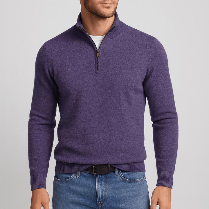 Men's Merino Wool Sweater with V-Neck