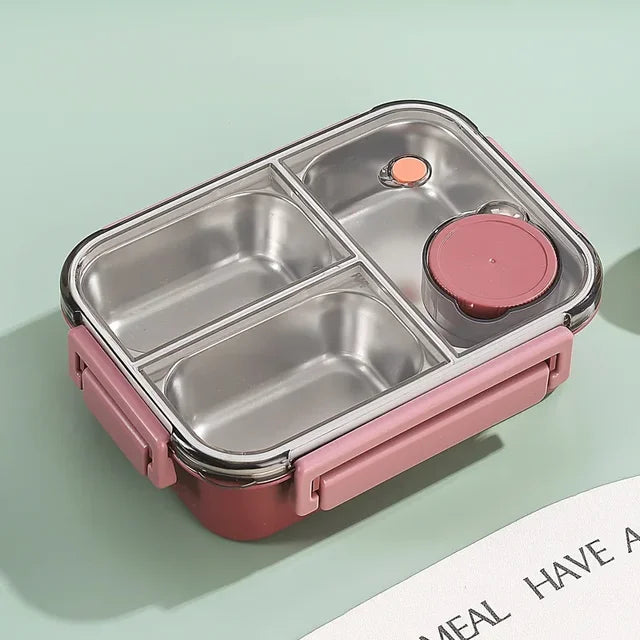Insulated Thermal Food Container | Stainless Steel Compartments | Leak-Proof Lid