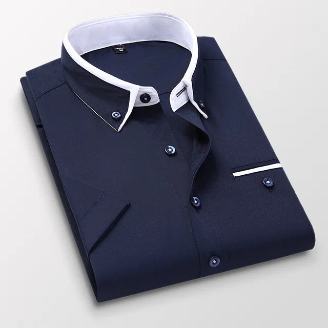 Timeless Shirt with Turn-Down Collar - Chad