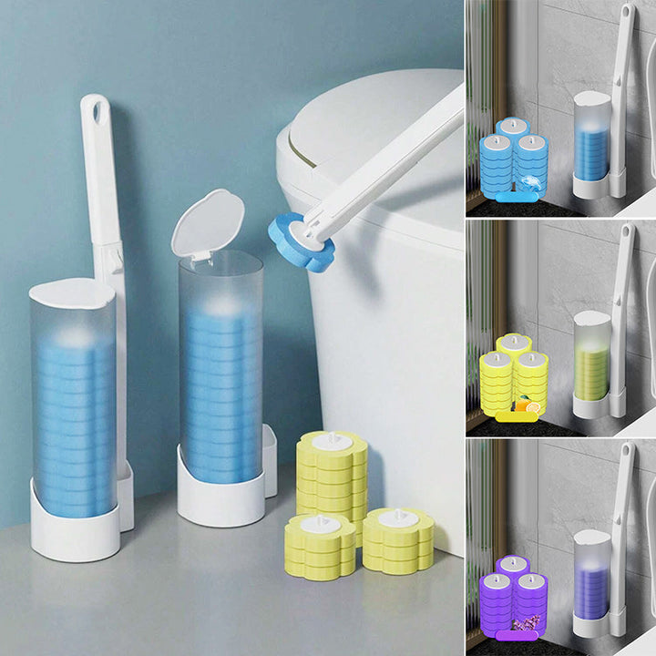 Disposable Toilet Brush | Antibacterial, Hygienic Sponge Heads