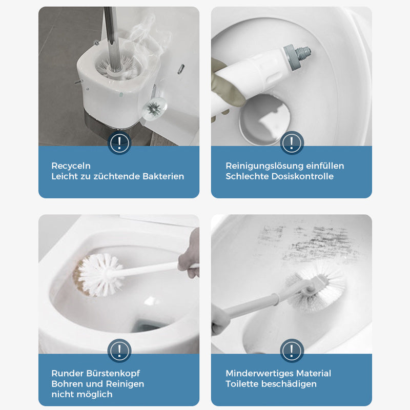Disposable Toilet Brush | Antibacterial, Hygienic Sponge Heads