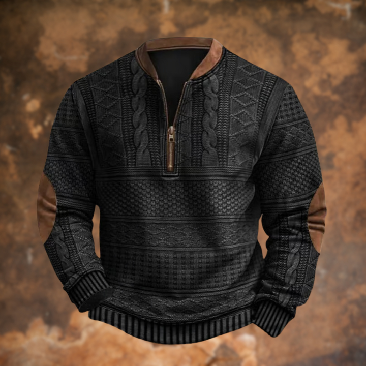 Men's sweater | Practical quarter zip & warming fit