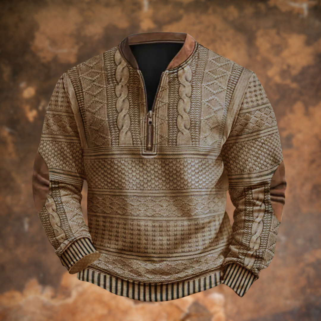 Men's sweater | Practical quarter zip & warming fit