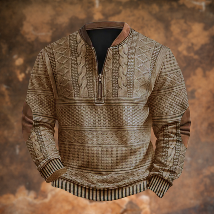 Men's sweater | Practical quarter zip & warming fit