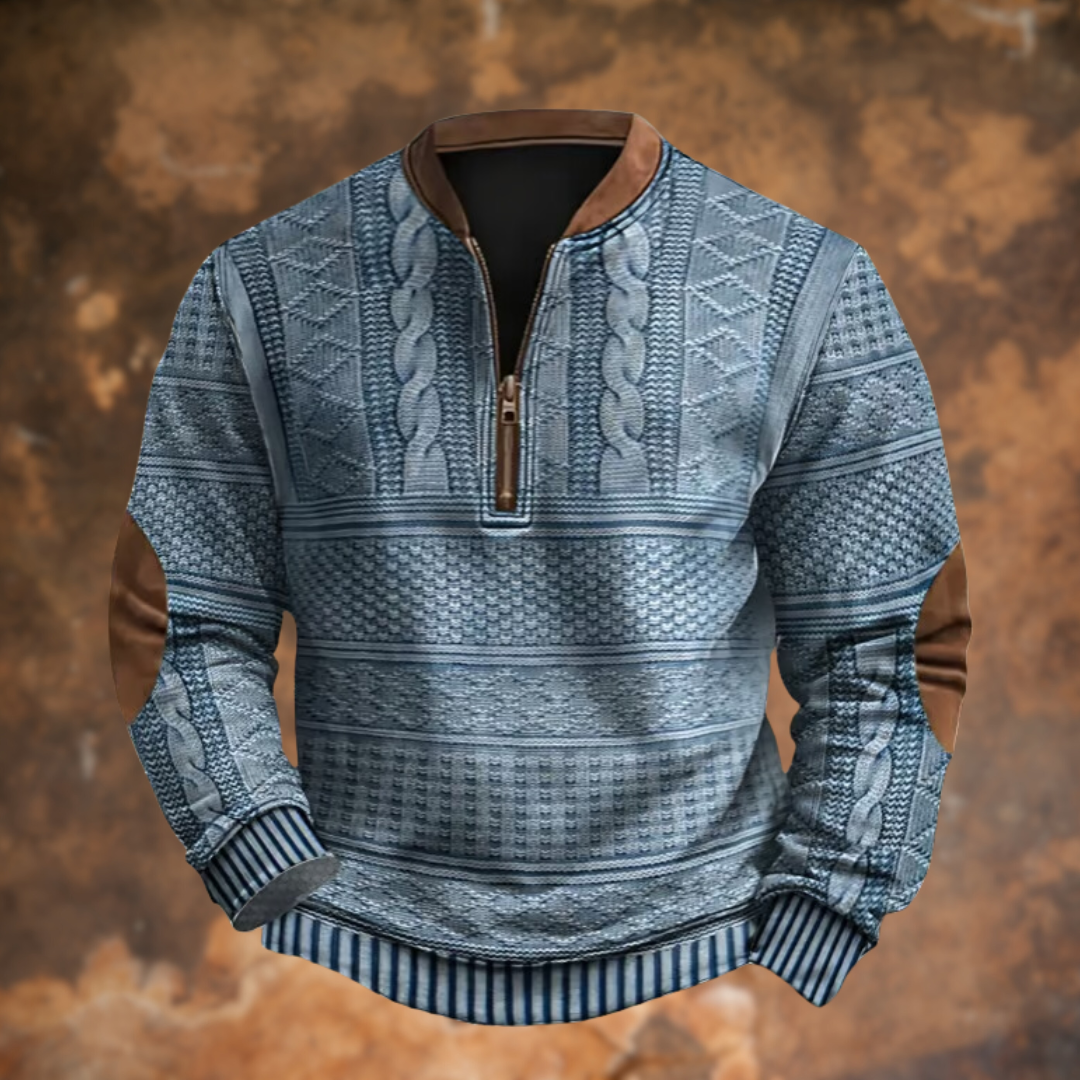 Men's sweater | Practical quarter zip & warming fit