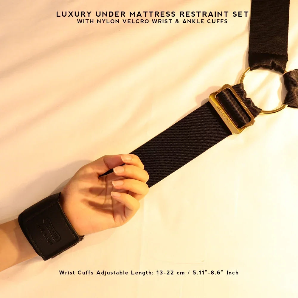 Under-Bed Restraint Set with Adjustable Cuffs