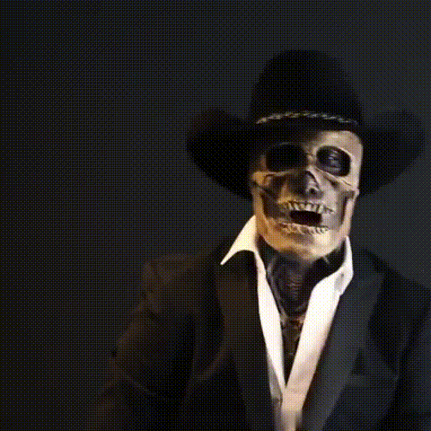 Unisex skeleton mask with hat for Halloween
