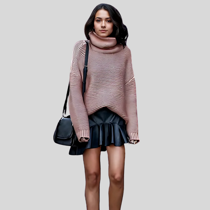 Luxe Knitted Turtleneck Sweater for Women